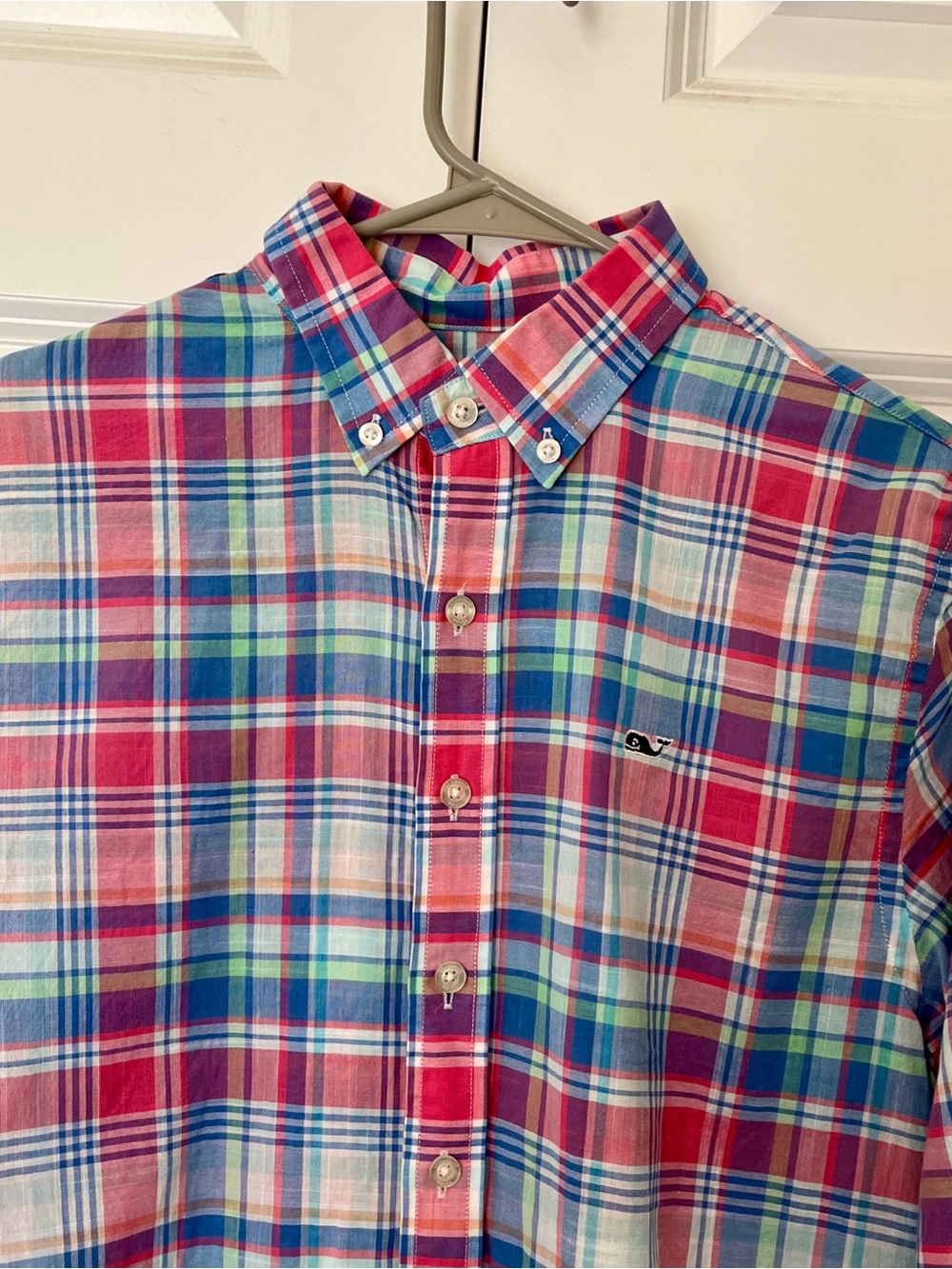 Vineyard Vines Boy’s Plaid Button-Down Shirt - Red, Blue, Green